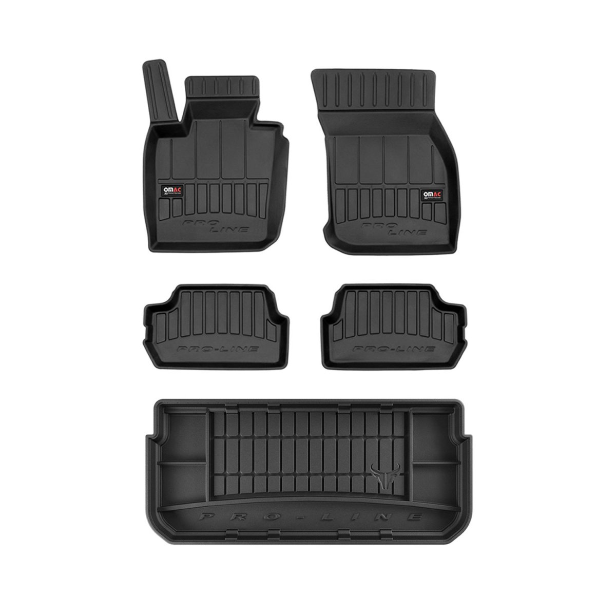 MINI COOPER III Floor-Trunk Mats - Omac - 3D Premium - Black - 2014